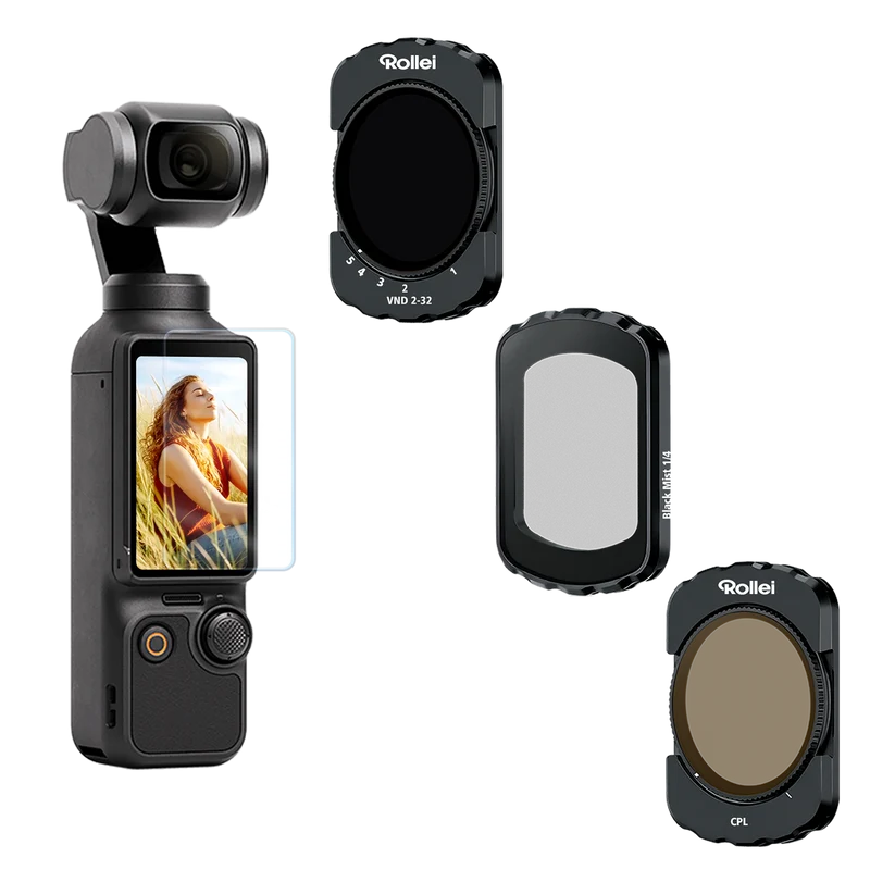 DJI Osmo Pocket 3 & 4 Filter-Set | VND2–32, CPL, Black Mist 1/4