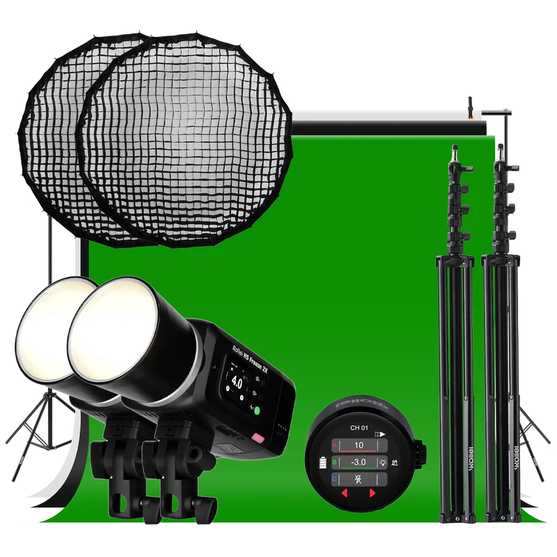 Studio Bundle HS Freeze 2X – Komplettset mit Softbox, Stativ & Funksender