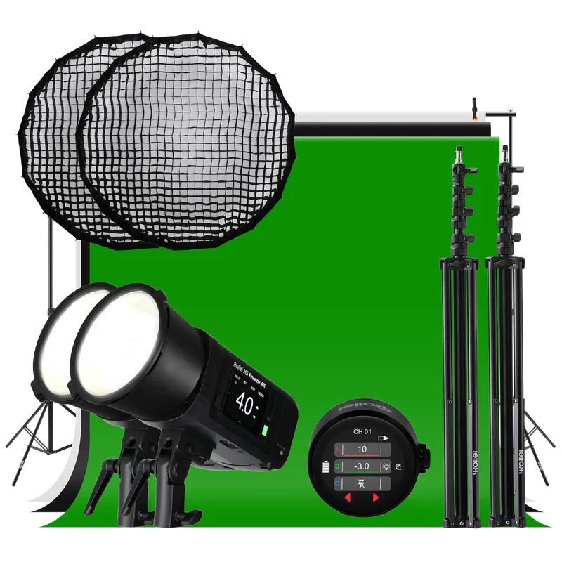 Studio Bundle HS Freeze 4X – Komplettset mit Softbox, Stativ & Funksender